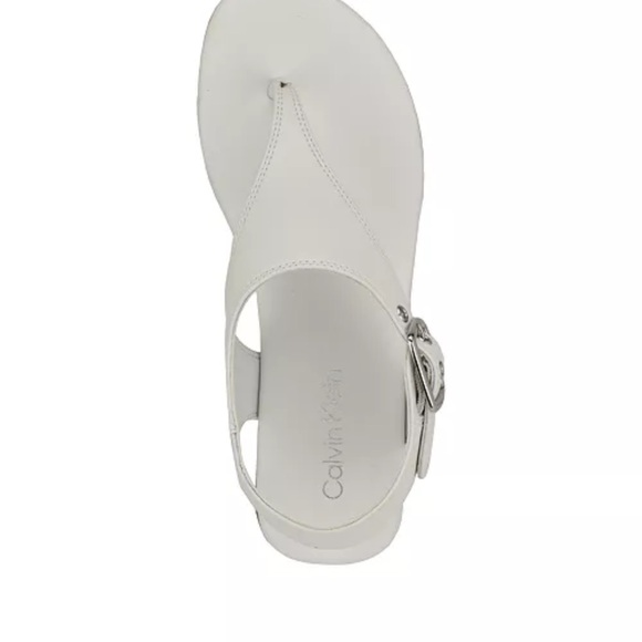 Calvin Klein White Sandals with Buckle